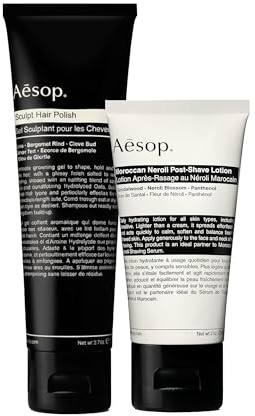Aesop Grooming Kit - Sculpt Hair Polish & Moroccan Neroli Post-Shave Lotion | Paraben, Cruelty-free & Vegan | 3.4 oz + 2 oz