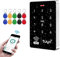FUSYTULY WiFi Tuya RFID-Zugangskontrolltastatur IP68 wasserdicht, Dual-Frequenz 125 kHz / 13,56 MHz Touch-Passwort-Zugangskontrolle, Telefon Smart App Entriegelung Türsystem