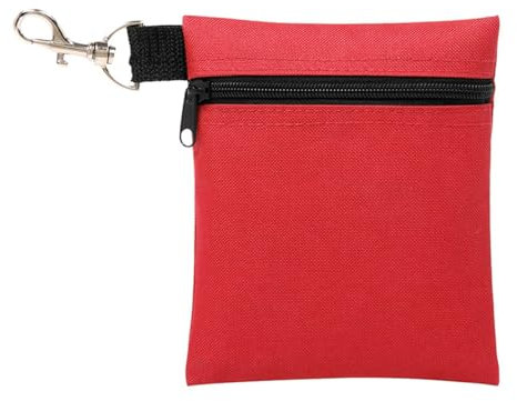 Scott Edward Golf Tee Pouch Travel Gear Professional Zipper Golf Tee/Ball Pouch Bag with Metal Lobster Claw Clip for Valuables and Golf Accessories, Clips to Your Golf Bag for Extra Storage