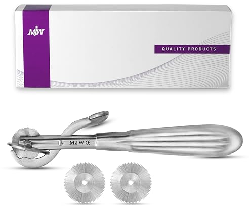 MJW Finger Ring Cutter with 2 Replacement Blades - Stainless Steel Snap-Ring Plier Emergency Jewelry Cutting Tool Ideal First Aid Instrument, EMT Ring Remover Tool with Finger Protection