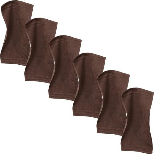 Erwin Müller Gästetuch Heidelberg 6er- Pack, 100% Baumwolle braun Größe 30x50 cm - weiche Qualität, saugstark und strapazierfähig - praktisch durch Schlaufe