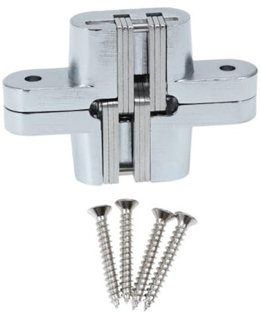 jojofuny Hidden Hinge Stainless Steel Cross Concealed Hinge for Folding Door and
