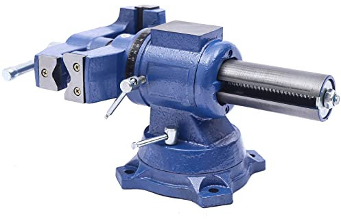 EurHomePlus Tornillo de banco profesional giratorio 360°, para fresadoras, 100 mm