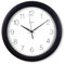 Hama Funkwanduhr Teneriffa (DCF Funkuhr, Ø 30cm, extra große Zeitanzeige, analoge Wanduhr, mit Stunden-, Minuten- und Sekundenzeiger, Glas Abdeckung, inkl. Batterie) schwarz