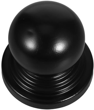 AUTSUPPL Handrail Guardrail Cap Black Metal Fence Post Ball Top Fence Post Caps Decorations