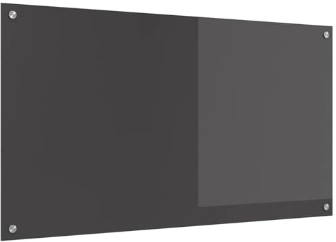 vidaXL Küchenrückwand Dunkelgrau 110 x 60 cm Gehärtetes Glas, Moderne Küchenrückwand, langlebiger hitzebeständiger Glas-Schutz, schlankes Upgrade für den Kochbereich, minimalistisches Schutzpanel