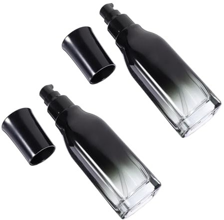 MERRYHAPY 2pièces Flacons à Pompe Vides Verre Lot pour Lotions Cosmétiques Et Produits De Soin