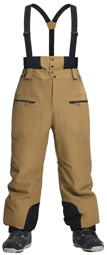 Pioneer Camp Men's Water Resistant Ski Snow Pants, brown, XXL