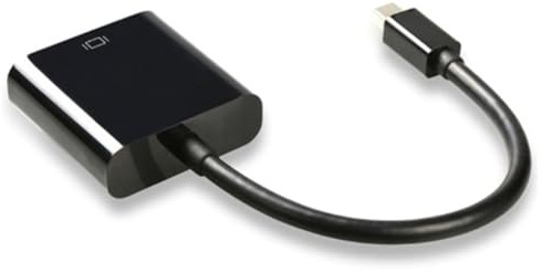 Uxsjakjsd Adaptateur Actif Mini DisplayPort vers DVI, Alimenté par USB, Double Lien, Jusqu'à 2560x1600, Support Noir.