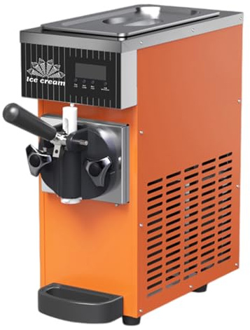 BeoyNot 750W Comercial Máquina Profesional De Helados, Maquina Helados Soft, Producir: 4,5-8 Kg/H, Dispensación Continua, Pantalla LED, para Bares Domésticos, Cafeterías, Restaurantes Yellow