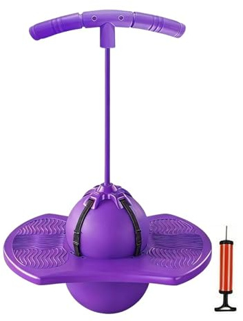 Fyrdyn Pelota Saltarina para Niños,con Asa Antideslizante y Silenciosa - Pelota Rebotadora con Asa - para Regalos de Niños Niñas, Actividades en Parque Escolar, Juegos en Zona de Juego, Deportes,