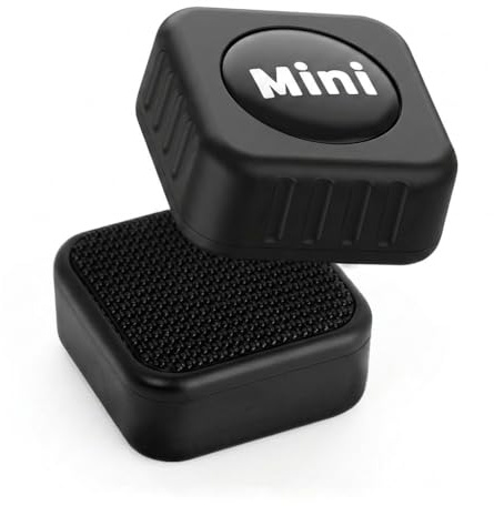 Mini Aquarium Magnetic Brush Fish Tank Glass Cleaner 3cm Square Stain Scrubber Pads Magnet No Scratch Algae Scraper Cleaning Tool for 0.3-0.6 cm Thick Small Aquariums up to 40L (Black)