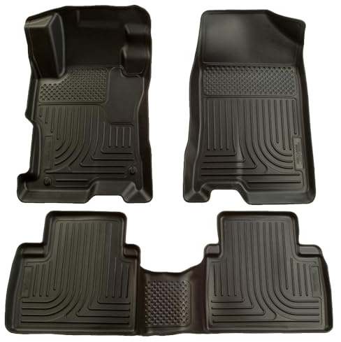 Husky Liners Weatherbeater Floor Mats | Fits 2007-2012 Nissan Altima 4-Door | Front & 2nd Row, 3-pc Black - 98601