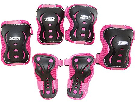 Best Sport- Equipement de Protection pour Enfants, 30266, Rose/Noir, Taille M