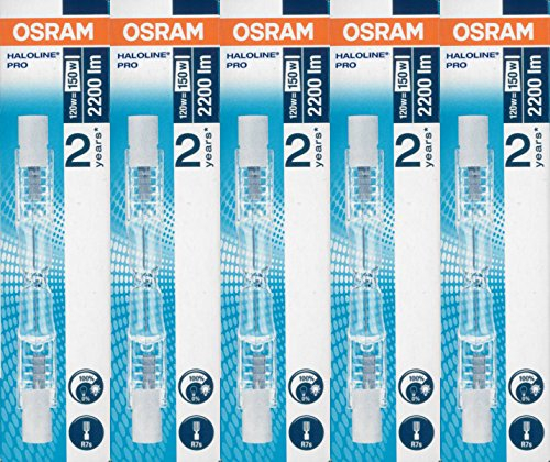 Osram Lot de 5 barres halogènes 64695 120 W 230 V R7S