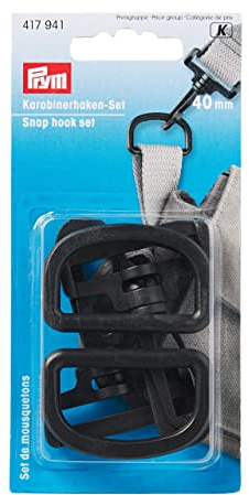 Prym 417941 Karabinerhaken Set KST 40 mm schwarz