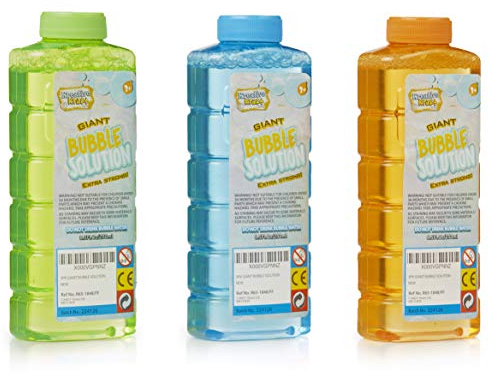 KreativeKraft Produit A Bulle Géante, Solution Recharge pour Machine A Bulle Enfant, Lot De 3 Bouteille 250ml (Total 750ml) De Liquide pour Appareil Pistolet Jeux Exterieur Interieur (Total 750ml)
