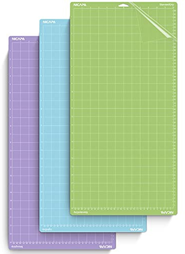 Nicapa - Juego de 3 alfombrillas de corte para Maker/Explore 3/Air 2/Air/One,Standardgrip 30,5 cm x 61 cm