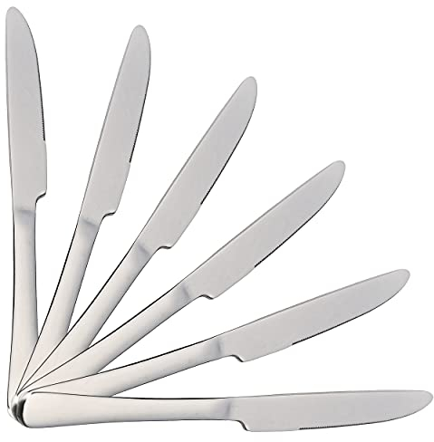 H HANSEL HOME 6 Tafelmesser 22,5x2,05 cm Hochglanzpoliert Edelstahl 18/0