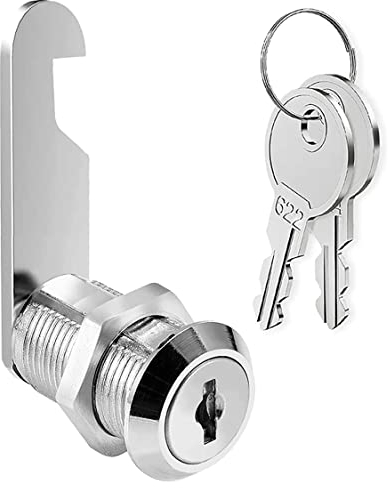 Litensh Cerradura de Seguridad de Metal con Llaves, 25mm Cerradura de Buzón, Cerradura de Palanca para Puerta de Armario y Archivos
