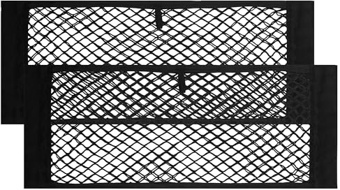 Vicera Red de Almacenaje para Maletero de Coche - Organizador Elástico con Velcro, Accesorio Práctico para Orden y Seguridad en tu Vehículo • 60 x 25 cm, Juego de 2 Unidades
