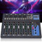 HarBin-Star Audio DJ Mixer Soundboard a 7 canali 48 V alimentazione phantom con Bluetooth USB Stereo Live DJ Studio Streaming per feste di registrazione professionali sul palco KTV
