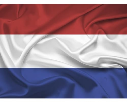 Drapeau Hollande 90 x 150 cm – Grand Drapeau Léger avec Boucles de Mât et Cordons, pour Sport, Football, Manifestations et Bâtiments