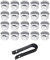 VSREI Radschraubenkappen 17mm Radmutterkappen Set - mit 20 Sechskant-Reifen Muttern-Abdeckungen, Abdeckkappen für Radschrauben Universal Radmuttern Kappen Radbolzen Kappen Rad Mutter Cap (Silber)