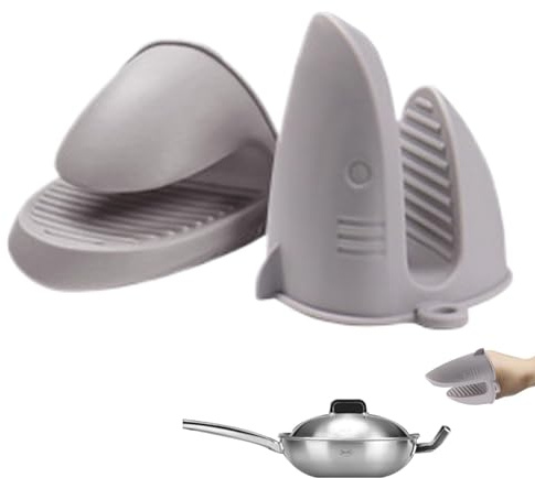 Grythållare i silikon, Köksugnsvantar | Shark Shape Silikonvantar 2st,Halkskyddande BBQ Grill Vantar, Matlagning Bakning BBQ Grill Tillbehör