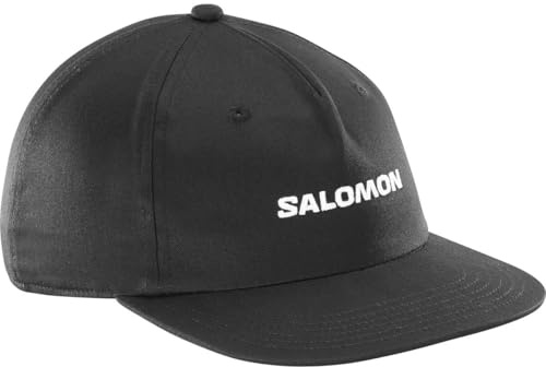Salomon Logo Flat Cap, charakteristische Grafiken, vielseitiger Sonnenschutz für jeden Tag, atmungsaktive weiche Baumwolle, Einstellbarer Tragegefühl