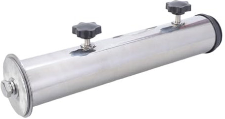 Soporte de acero inoxidable para sombrilla para exteriores, tubo con tornillo y espaciadores para patios, soporte para sombrillas, tubo de apoyo