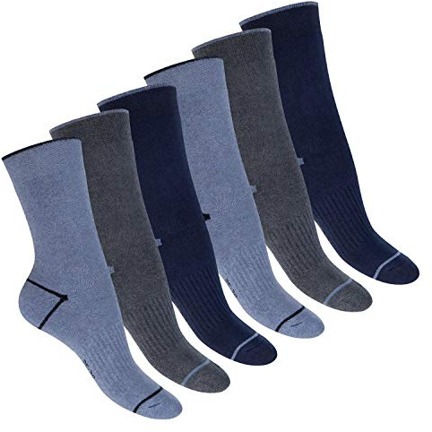 Footstar Lot de 6 paires de chaussettes thermiques EVERYDAY jean