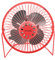 MY WAVE - Mini Ventilador USB - Color Rojo - Ventilador de Mesa con 5 V - Ideal para Llevar Contigo - Interruptor de Palanca con 1 Velocidad - Medidas de 19 x 9.6 x 19.5 cm