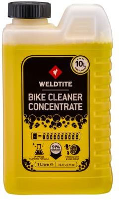 WELDTITE Lemon Scent Bike Cleaner Concentrate, Biodegradable & Powerful Bicycle Cleaning Solution, 1 Litre