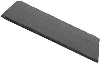Etrexonline Tablas de Pizarra Premium | Platos de Piedra Negra para Aperitivos | Bandejas de Sushi y Tapas | Estilo Moderno | Resistente al Desgaste| Ideal para cualquier Evento | 11x30x0.6cm