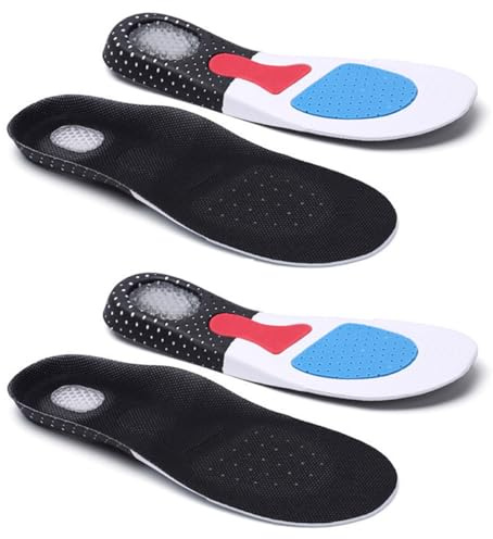 Plantillas Ortopédicas Deportivas Cómodas y Transpirables para Espolón Calcáneo - 2 Pares para Zapatos, Deporte y Uso Diario/Corte Libre