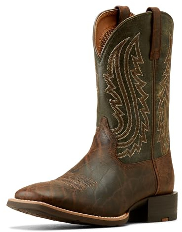 ARIAT Men's Sport Big Country Cowboy Boot, Forest Green/Mahogany Elephant Print, 13