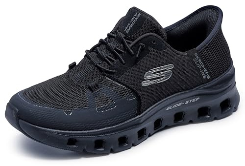 Skechers dam Glide-step ProSneaker | Sneaker, taupe/multi, beige, elastiska skosnören, extra skoband, damer, skor