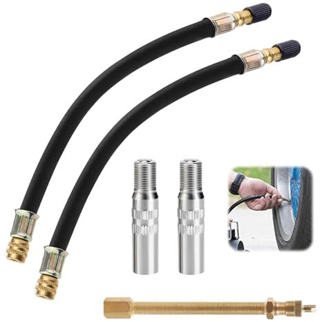 Lunyloer Auto Reifen VentilverläNgerungen, 5 Stück Messing Autoventil VentilverläNgerung, VentilverläNgerung Autoventil, Autoventil VerläNgerung für Auto Motorrad Fahrrad