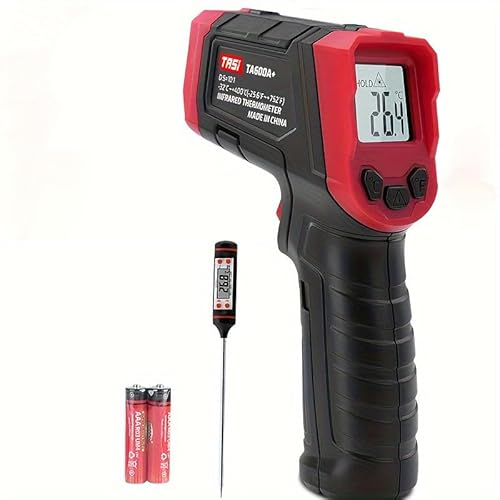 Termometro a Infrarossi, Termometro laser Digitale Portatile -37°F~932°F (-32°C~400°C) Termometro Digitale Laser Senza Contatto Emissività Regolabile per Cucina/Pizza/Forno/BBQ (Non per Umani)
