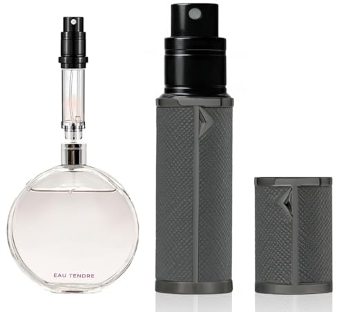 muilsae AB00GR 5ml Leather Perfume Atomiser Refillable, Bottom Fill Perfume Bottle, Portable and Leak-proof Suitable for Women and Men (AB00GR 5ml)