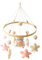 Babybett Mobile Baby Holz mit Filzbällen, Eule und Stern Baby Mobile Windspiel, Bettglocke Anhänger für Babybett, Kinderzimmer Deko, Geschenk für Baby Mädchen oder Jungen (Rosa)