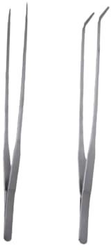SEWOART 2stücke Wasserpflanzen Pinzette Gerade Und Gebogen Für Aquarien Und Aquarienpflanzen Rostfrei Langlebig Pro Packung