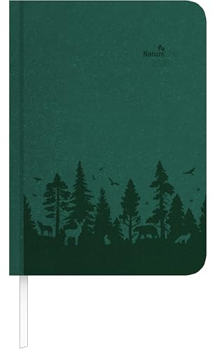 Alpha Edition - Wochen-Minitimer Nature Line Forest 2026 – Taschenkalender A6 (11×15 cm) mit Notizbereich & Monatsübersicht, umweltfreundlicher Terminplaner für Beruf, Schule & Alltag