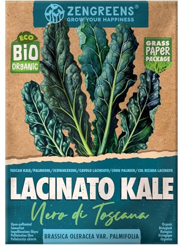 ZenGreens® – Graines de chou palmier bio - Semences potagères - Graines de légumes pour une culture facile au jardin, sur le balcon ou dans un potager surélevé - Nero di Toscana