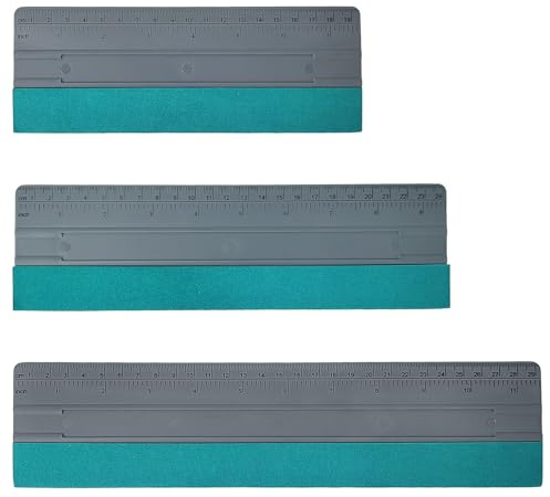 Set di 3 Pezzi di Spatola per Pellicole Adesive, Spatola Quadrata da 19/24/29 cm con Bordi in Feltro, Strumento per Pellicole Auto, Adatto per Pellicole Auto, Pellicole per Finestre, ecc (3)