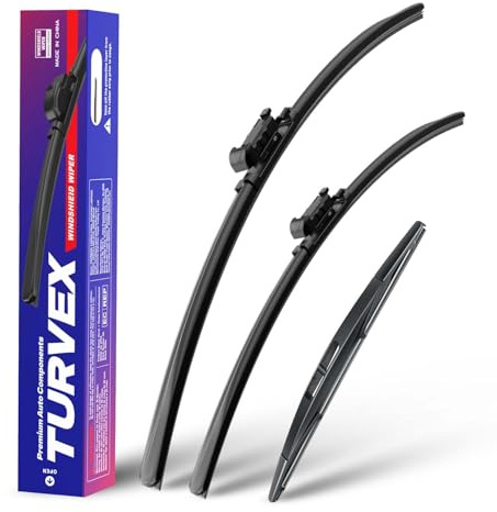 Wiper Blades for BMW 1 Series F20 F21 Hatchback Feb. 2011 to Apr. 2019 | Front Window Wiper and Rear Wiper Set, 22 18 12 Windscreen Wipers Blade Set - Quiet & Easy Installation (2+1)