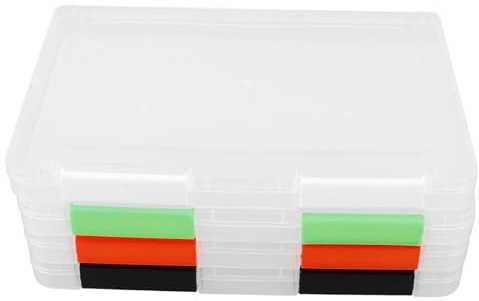 SUPVOX Set 4 Pezzi Scatole Portadocumenti A5 in Plastica Trasparente Organizer per Certificati Contenitore per Schede e Portafoto da Scrivania Portatile per Ufficio e Studenti
