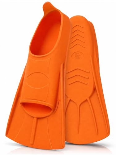 Korta simfenor, korta fenor, silikon snorkelfenor, unisex träningsfenor för simning, utomhusvatten, snorkling, dykning för vuxna barn start