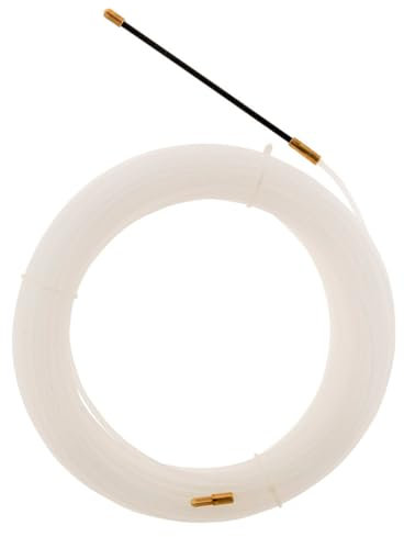 Zenitech - Hilo De Nylon Ø3mm - Flexible Y Resistente A La Abrasión Para Tirar Cables En Conductos Estrechos - Ligero Y Fácil De Manipular - Blanco - 10m